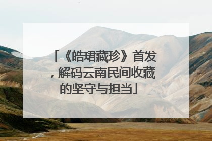 《皓珺藏珍》首发，解码云南民间收藏的坚守与担当
