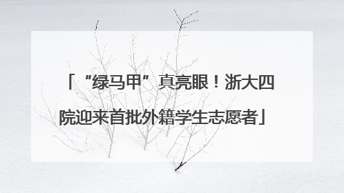 “绿马甲”真亮眼！浙大四院迎来首批外籍学生志愿者
