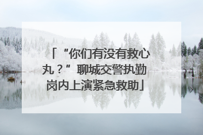 “你们有没有救心丸？”聊城交警执勤岗内上演紧急救助