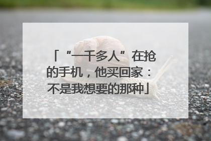 “一千多人”在抢的手机，他买回家：不是我想要的那种