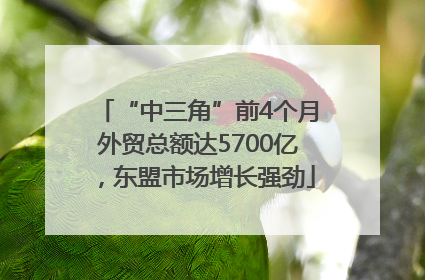 “中三角”前4个月外贸总额达5700亿，东盟市场增长强劲
