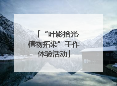 “叶影拾光·植物拓染”手作体验活动