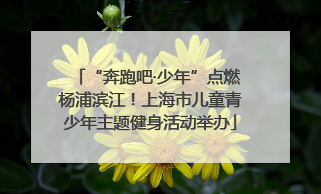 “奔跑吧·少年”点燃杨浦滨江！上海市儿童青少年主题健身活动举办
