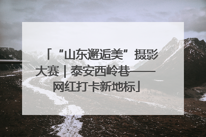“山东邂逅美”摄影大赛｜泰安西岭巷——网红打卡新地标