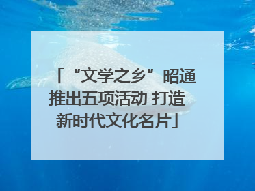 “文学之乡”昭通推出五项活动 打造新时代文化名片