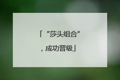“莎头组合”，成功晋级