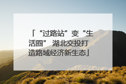 “过路站”变“生活圈” 湖北交投打造路域经济新生态