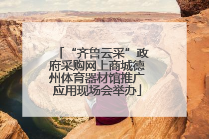 “齐鲁云采”政府采购网上商城德州体育器材馆推广应用现场会举办