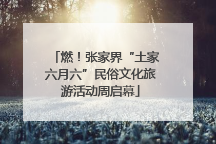 燃！张家界“土家六月六”民俗文化旅游活动周启幕