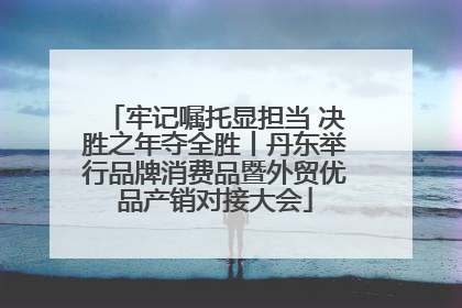 牢记嘱托显担当 决胜之年夺全胜丨丹东举行品牌消费品暨外贸优品产销对接大会