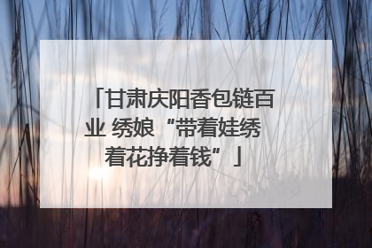 甘肃庆阳香包链百业 绣娘“带着娃绣着花挣着钱”
