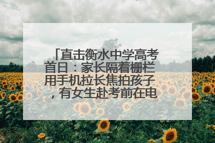 直击衡水中学高考首日：家长隔着栅栏用手机拉长焦拍孩子，有女生赴考前在电话亭与家人通话