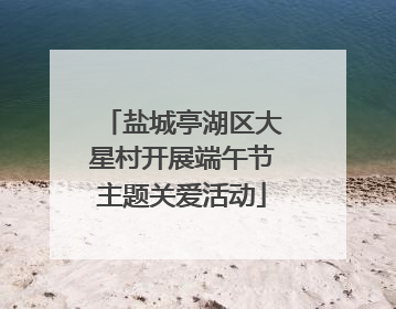 盐城亭湖区大星村开展端午节主题关爱活动