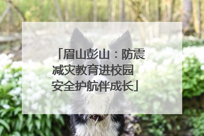 眉山彭山：防震减灾教育进校园 安全护航伴成长