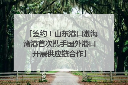 签约！山东港口渤海湾港首次携手国外港口开展供应链合作