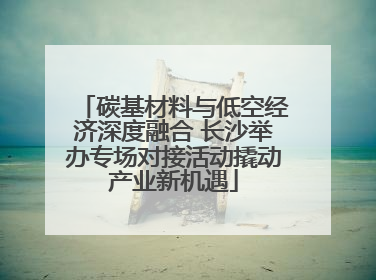 碳基材料与低空经济深度融合 长沙举办专场对接活动撬动产业新机遇