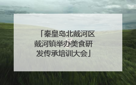 秦皇岛北戴河区戴河镇举办美食研发传承培训大会