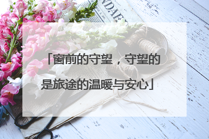 窗前的守望，守望的是旅途的温暖与安心