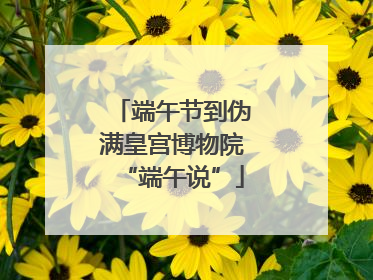 端午节到伪满皇宫博物院“端午说”