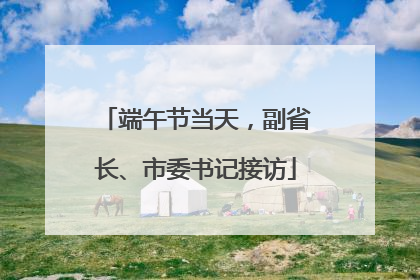 端午节当天，副省长、市委书记接访