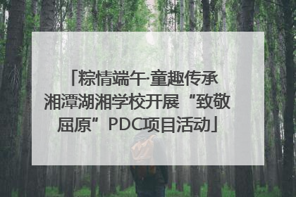 粽情端午·童趣传承 湘潭湖湘学校开展“致敬屈原”PDC项目活动