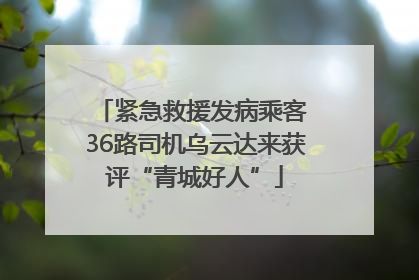 紧急救援发病乘客 36路司机乌云达来获评“青城好人”