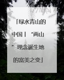 绿水青山的中国丨“两山”理念诞生地的富美之变