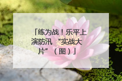 练为战！乐平上演防汛 “实战大片”（图）