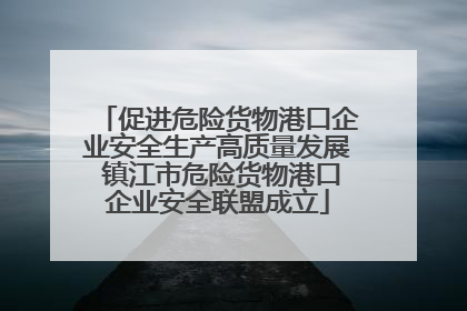 促进危险货物港口企业安全生产高质量发展 镇江市危险货物港口企业安全联盟成立