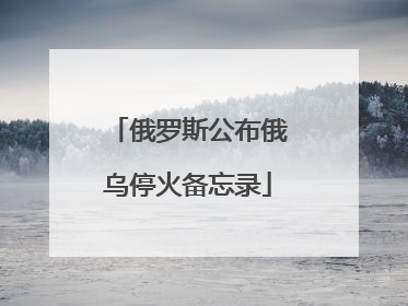 俄罗斯公布俄乌停火备忘录