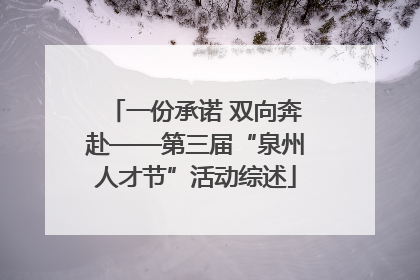 一份承诺 双向奔赴——第三届“泉州人才节”活动综述