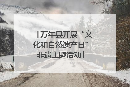 万年县开展“文化和自然遗产日”非遗主题活动