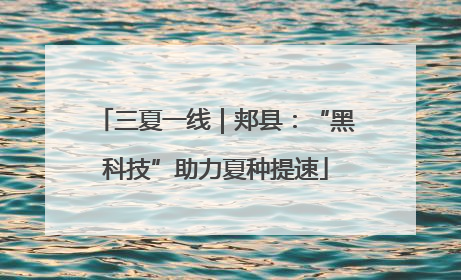 三夏一线｜郏县：“黑科技”助力夏种提速