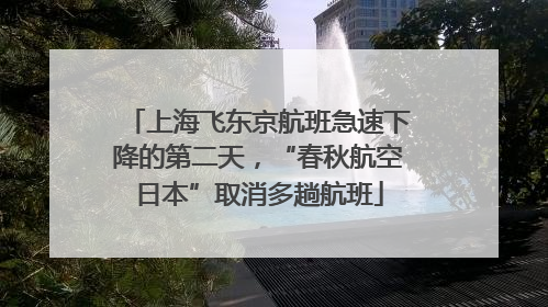上海飞东京航班急速下降的第二天，“春秋航空日本”取消多趟航班