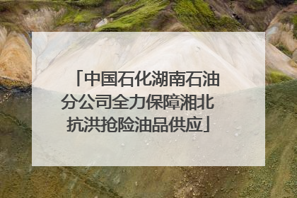 中国石化湖南石油分公司全力保障湘北抗洪抢险油品供应