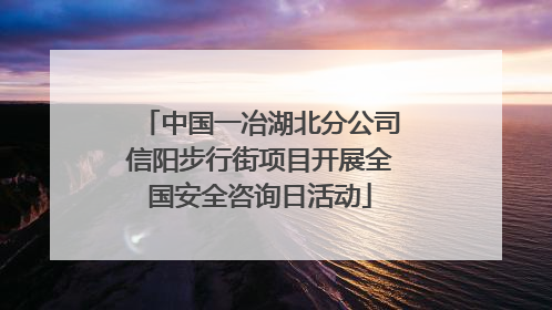 中国一冶湖北分公司信阳步行街项目开展全国安全咨询日活动