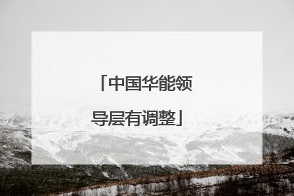 中国华能领导层有调整
