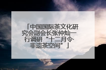 中国国际茶文化研究会副会长张仲灿一行调研“十二月令·非遗茶空间”
