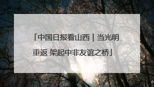 中国日报看山西｜当光明重返 架起中非友谊之桥