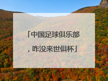 中国足球俱乐部，咋没来世俱杯