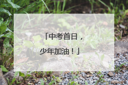 中考首日，少年加油！