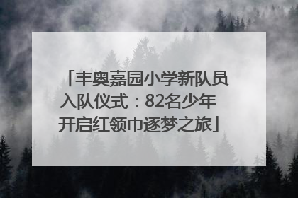 丰奥嘉园小学新队员入队仪式：82名少年开启红领巾逐梦之旅