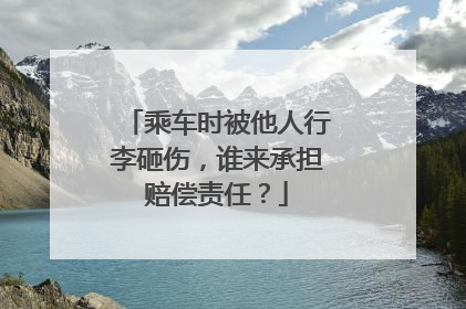 乘车时被他人行李砸伤，谁来承担赔偿责任？