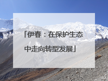 伊春：在保护生态中走向转型发展