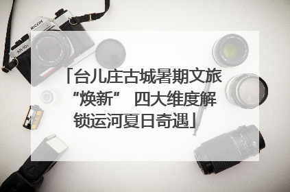台儿庄古城暑期文旅“焕新” 四大维度解锁运河夏日奇遇