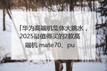 华为高端机集体大跳水，2025最值得买的2款高端机 mate70、pura70如何选？