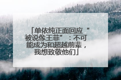 单依纯正面回应“被说像王菲”：不可能成为和超越前辈，我想致敬他们
