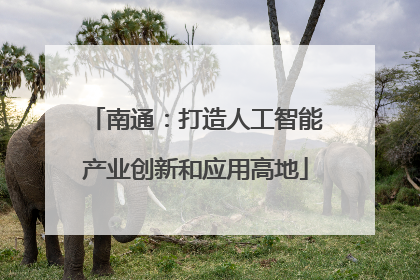 南通：打造人工智能产业创新和应用高地