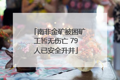 南非金矿被困矿工暂无伤亡 79人已安全升井