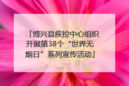 博兴县疾控中心组织开展第38个“世界无烟日”系列宣传活动